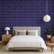 Arabesque wallpaper floral design dark violet
