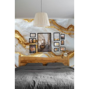 Fresque Murale en Marbre...