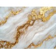 Lussuosa Decorazione Fotomurale in Marmo Bianco e Oro