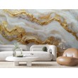 Abstraktes Marmor Fototapete in Gold