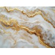 Light Marble Photomural With Gold Inlays