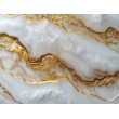 Fotomural de Mármol Blanco Con Efecto Oro Brillante