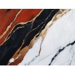 Tricolor Marble Photomural With Gold Inlays