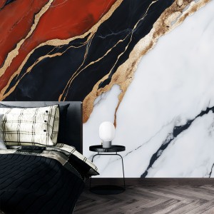 Fresque Murale en Marbre...