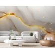 Fresque Murale en Marbre Blanc Avec Effet Lumineux