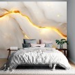 White Marble Photomural With Light Effect