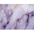 White and Purple Marble Photomural With Gold Details