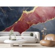 Multicolored Marble Photomural with Golden Veins