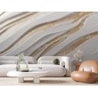 3D Photomural Organic Waves with Golden Glitter