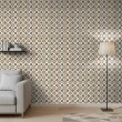 Wallpaper tile floral design brown and black
