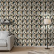 Tapete Fliese mehrfarbiges geometrisches Mosaikdesign