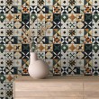 Tapete Fliese mehrfarbiges geometrisches Mosaikdesign