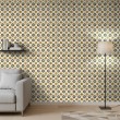 Wallpaper tile yellow star geometric design