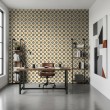 Wallpaper tile yellow star geometric design