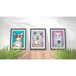 Gatti colorati in lamina decorativa