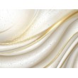 3D Abstract Waves Photomural With White Background And Gold