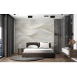 Fresque Murale 3D au Design Ondulé et Fluide avec Effet Soie