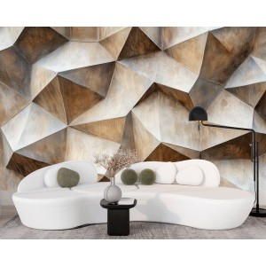 3D Fototapete Eckige Textur...