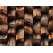 Fotomurale 3D Con Texture in Legno Intagliato