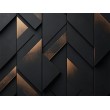 Fotomurale 3D Texture Geometrica Astratta Nera
