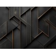 3D Fototapete Abstrakter geometrischer Hintergrund in Schwarz