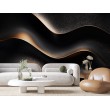 Fotomurale con Onde Astratte Metalliche 3D