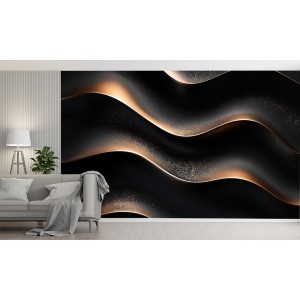 3D Metallic Abstract Waves...