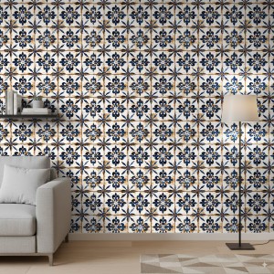 Wallpaper tile blue and...