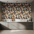 Wallpaper tile multicolor geometric