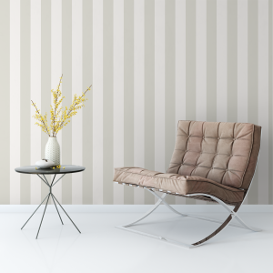 Beige Striped Wallpaper
