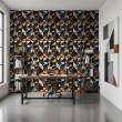 Wallpaper tiles triangular multicolor design