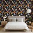 Wallpaper tiles triangular multicolor design