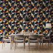 Wallpaper tiles triangular multicolor design