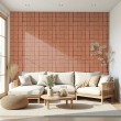 Wallpaper tiles rustic orange design