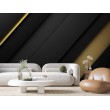 Luxury Abstract 3D Photomural in Black and Gold