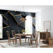 Fotomurale 3D Astratto Nero con Triangoli