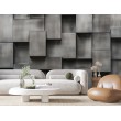 Fotomural 3D Efecto De Cubos De Pared Hormigón