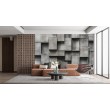 3D Photomural Concrete Cube Effect