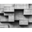 Fotomurale 3D Minimalista con Blocchi di Cemento