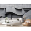 3D Photomural Modern Wavy Architectural Design