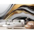 3D Photomural Marble with Tricolor Swirls