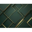 3D Fototapete Abstraktes und Luxuriöses Design in Dunkelgrün