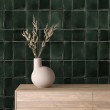 Wallpaper tiles rustic dark green design