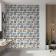 Wallpaper tiles mosaic design pastel multicolor quilted