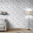 Wallpaper tiles rustic multicolor design