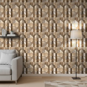 Wallpaper tiles 3D brown...