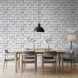 Papier peint carreaux design rustique pastel multicolore
