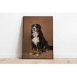 Decorative Animals Dogs Brown Background Wall Decoration
