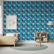 Baby wallpaper Space astronauts and planets multicolor design