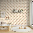 Carta da parati baby Orsetti design fiori multicolore